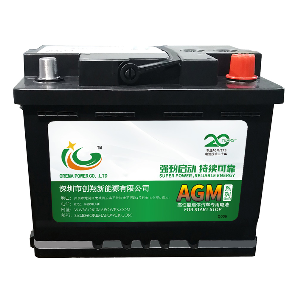 OREMA valve-controlled maintenance-free 6-QTF-60 12V 60AH AGM start-stop battery